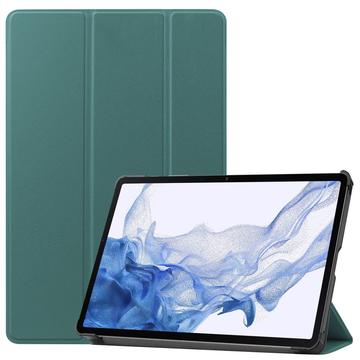 Funda Inteligente de Tres Pliegues para Samsung Galaxy Tab S8 - Verde negruzco