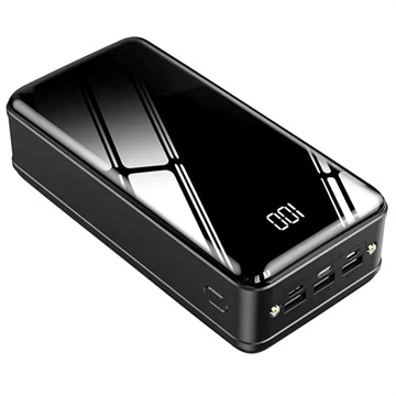 Mini Power Bank Rápido 10000mAh - 2x USB - Negro