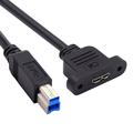 U3-083-BM 50cm USB 3.0 Tipo-B Macho a Micro 3.0 Tipo-B Hembra Cable de Extensión con Montaje de Tornillo 5Gbps