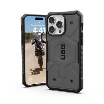 Carcasa Híbrida UAG Pathfinder MagSafe para iPhone 15 Pro Max - Plateado