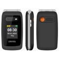 UNIWA V202T 4G Teléfono móvil plegable para personas mayores - Idiomas danés, finlandés, sueco e inglés