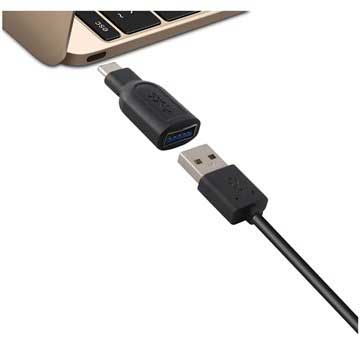 Adaptador USB 3.0 / USB 3.1 Type-C Ksix - Negro