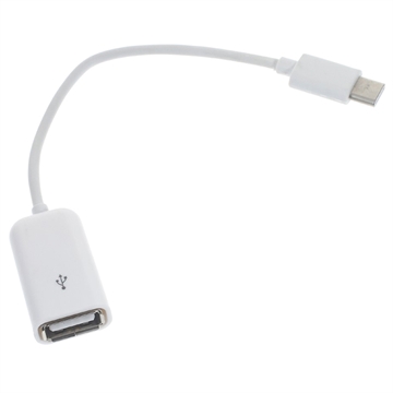 Cable Adaptador USB 3.1 Tipo-C / USB 2.0 OTG - 15cm - Blanco
