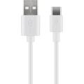 Cable USB-C 3.1 a USB-A 2.0 macho - 2 m - Blanco