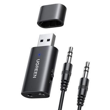 Ugreen CM523 Transmisor y receptor de audio Bluetooth 5.1 2 en 1 - Negro