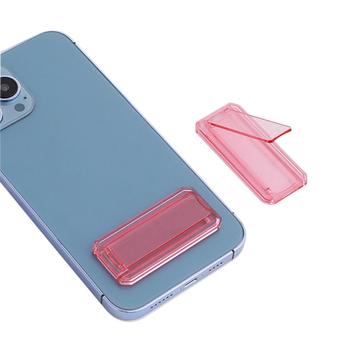 Soporte de teléfono invisible para PC ultrafino Soporte de teléfono de colocación horizontal vertical ajustable - Rosa melocotón