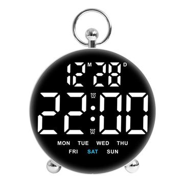 Reloj despertador LED multifunción UltraClear - Negro / Blanco