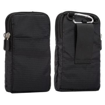 Funda universal para smartphone con mosquetón y correa - 6,3"-6,9" - Negro