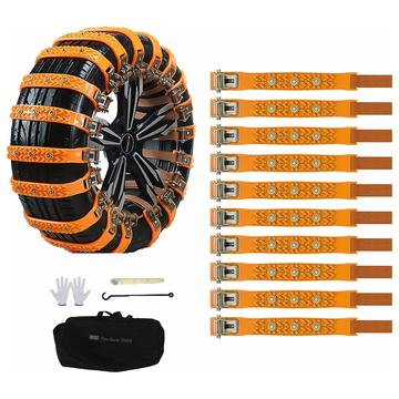 Cadenas de nieve universales para SUV, camiones y vehículos todoterreno - 10 uds.
