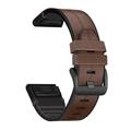 Correa universal Garmin de cuero y silicona de 22 mm - Marrón