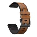 Correa universal Garmin de cuero y silicona de 22 mm - Marrón claro