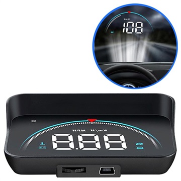 Velocímetro Universal HUD Smart Digital para coche T600 - Negro