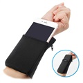 Brazalete Universal Resistente al Agua con Agujero de Pulgar - 6" - Negro