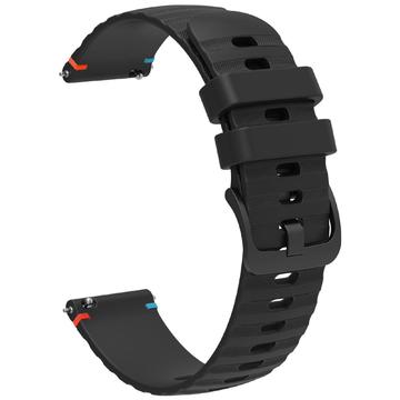 Correa Universal de Silicona para Smartwatch - 18mm - Negro
