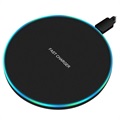 Universal Fast Wireless Charger - 15W - Black