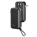 Mini Power Bank Rápido 10000mAh - 2x USB - Negro