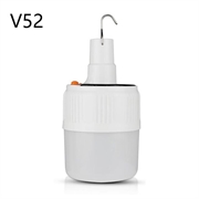 V52 Bombilla / Lámpara LED Solar Portátil Recargable para Camping con 5 Engranajes de Iluminación y Gancho