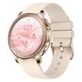 V65 Reloj inteligente con pantalla táctil AMOLED de 1,32 pulgadas Pulsera deportiva para mujer, correa de silicona