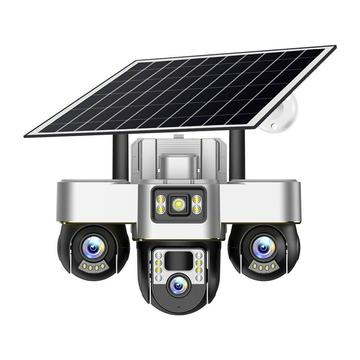VTS30 V380pro Cámara de seguridad solar de triple lente - Enchufe UE