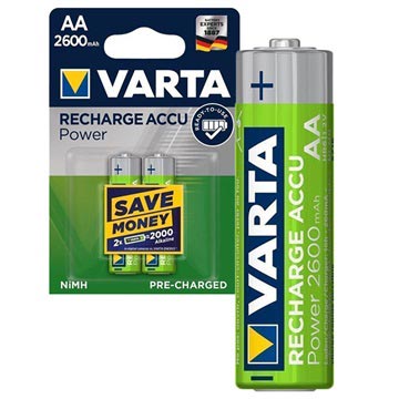 Pilas Recargables AA Varta Power Ready2Use 5716101402 - 2600mAh - 1x2