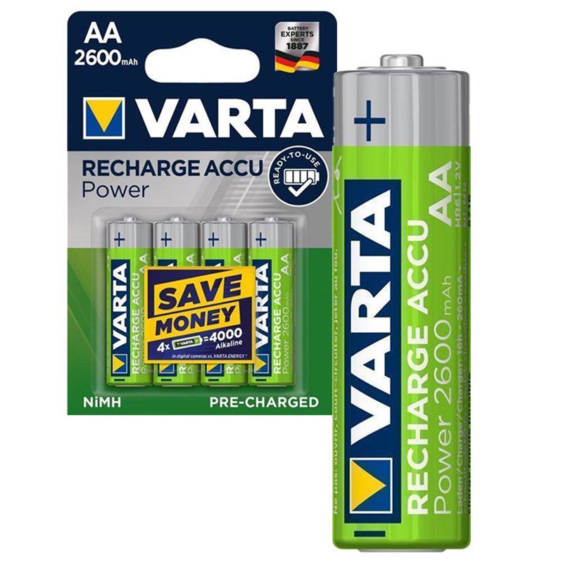 PILAS RECARGABLES AA - VARTA