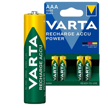 Pilas Recargables AAA Varta Ready2Use - 1000mAh