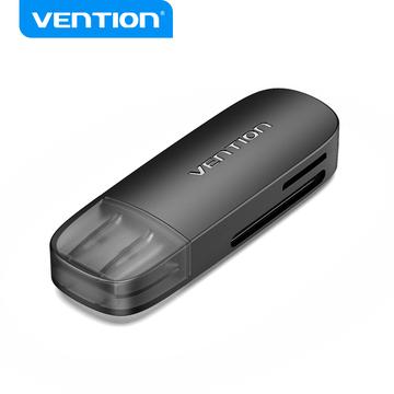 Vention Lector de tarjetas 2 en 1 USB 2.0 - Adaptador externo de tarjetas de memoria SD y TF