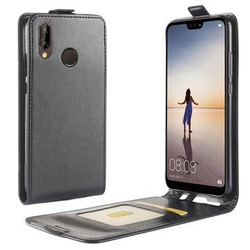 Funda con Tapa Vertical para Huawei P20 Lite - Negro