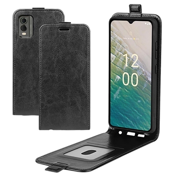 Funda con Tapa Vertical para Nokia C32 - Negro
