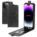 Funda con Tapa Vertical para iPhone 15 Pro Max - Negro