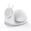 Cargador inalámbrico MagSafe W11 con diseño de caracol y luz nocturna - Blanco