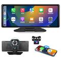 W514A Dash Cam con pantalla CarPlay de 10.26" y cámara AHD de doble grabación