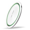 W53 Qi Wireless Charger Pad Ultra-thin Round Fast Charging Base - Blanco