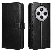 Funda de cartera con cierre magnético para Xiaomi Redmi 14C/14R/Poco C75 - Negro