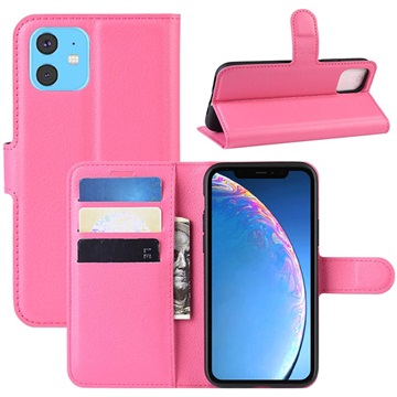 Funda para iPhone 11 - Estilo Cartera - Rosa Fuerte