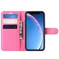 Funda para iPhone 11 - Estilo Cartera - Rosa Fuerte