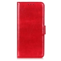 Funda con Cierre Magnético para iPhone 15 Pro - Estilo Cartera - Rojo