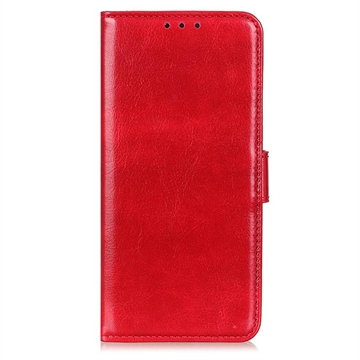Funda con Cierre Magnético para iPhone 15 Pro - Estilo Cartera - Rojo