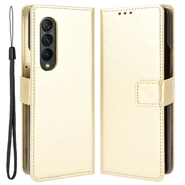 Funda con Tarjetero para Samsung Galaxy Z Fold4 - Estilo Cartera - Dorado