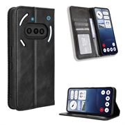 Funda de cartera con cierre magnético para Nothing Phone (3a) - Negro