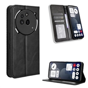Funda de cartera con cierre magnético para Nothing Phone (3a) Pro - Negro