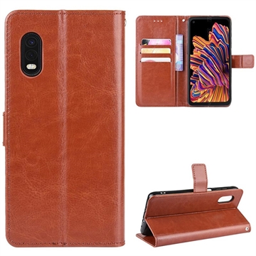 Funda para Samsung Galaxy Xcover Pro - Estilo Cartera - Marrón
