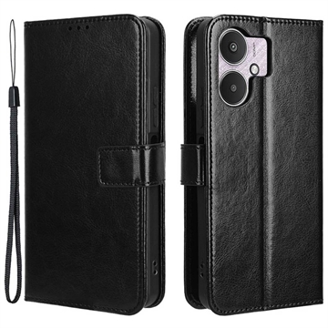 Funda con Cierre Magnético para Xiaomi Redmi 13C 5G/Poco M6 - Estilo Cartera - Negro