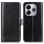 Funda de cartera con cierre magnético para Xiaomi Redmi Note 14 4G - Negro