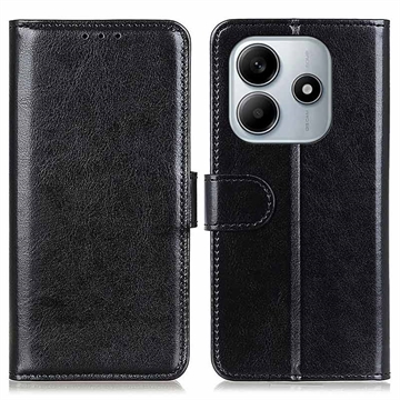 Funda de cartera con cierre magnético para Xiaomi Redmi Note 14 4G - Negro