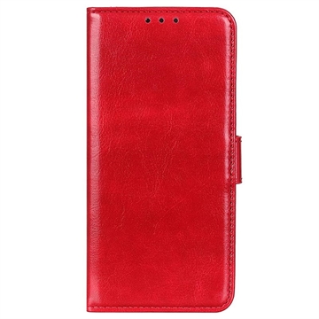 Funda con Cierre Magnético para iPhone 15 - Estilo Cartera - Rojo