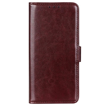 Funda con Cierre Magnético para iPhone 15 - Estilo Cartera - Marrón