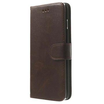 Funda de Cuero para iPhone 6 Plus / 6S Plus - Estilo Cartera - Café