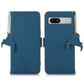 Funda con RFID para Google Pixel 7a - Estilo Cartera - Azul