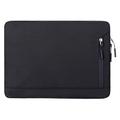 Elegante funda Oxford impermeable para portátil con bolsillo lateral - 14.6" - Negro